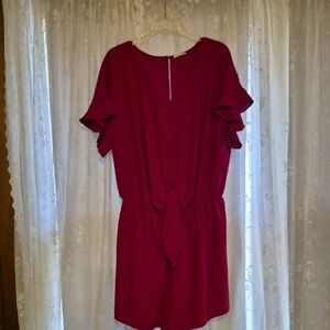 ODDY Women's Red Shorts Romper